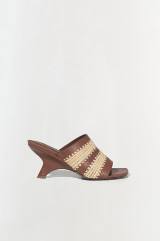 Shadow Mule Raffia Sandal