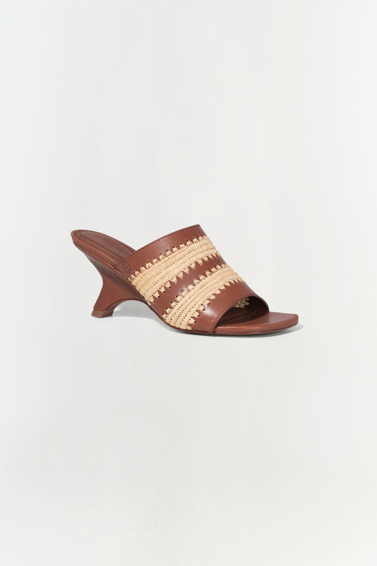Shadow Mule Raffia Sandal