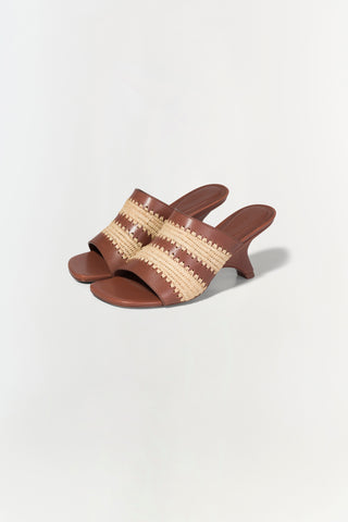 Shadow Mule Raffia Sandal