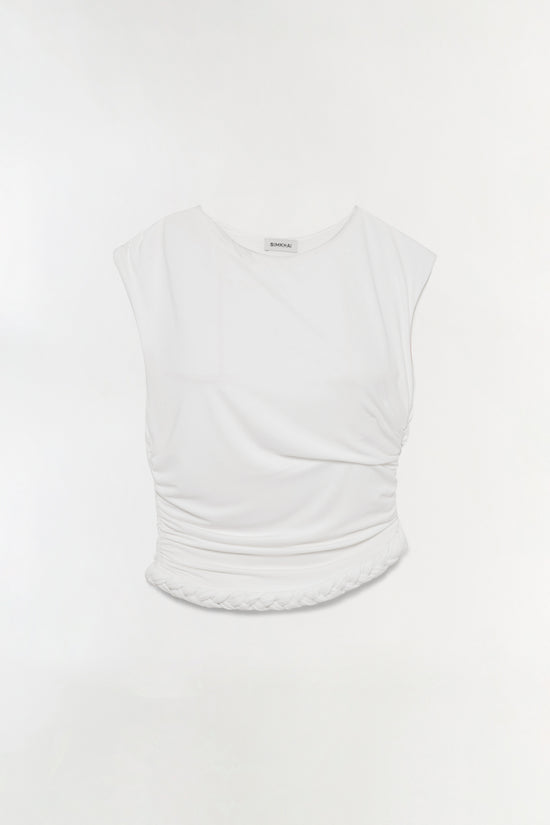 Valen Draped Jersey Top