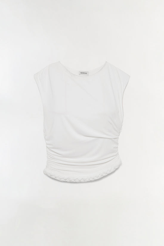 Valen Draped Jersey Top