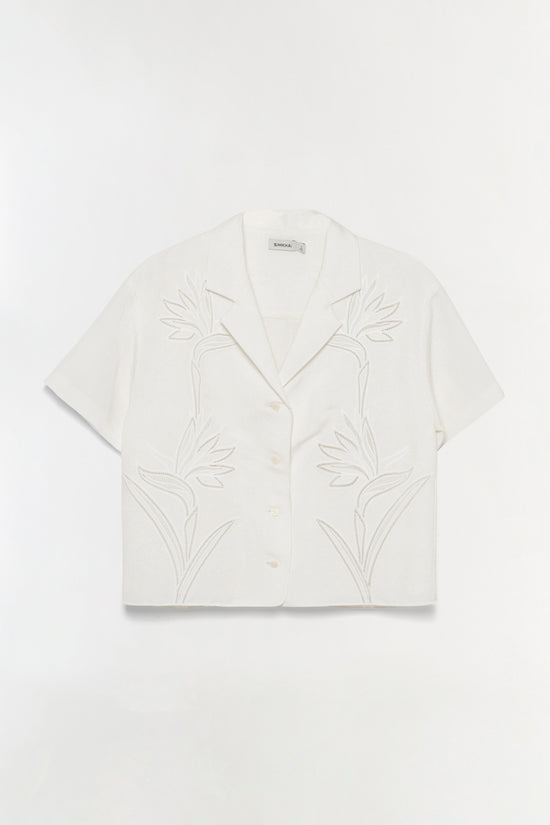 Louisa Embroidered Camp Shirt