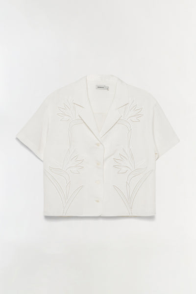 Louisa Embroidered Camp Shirt – SIMKHAI