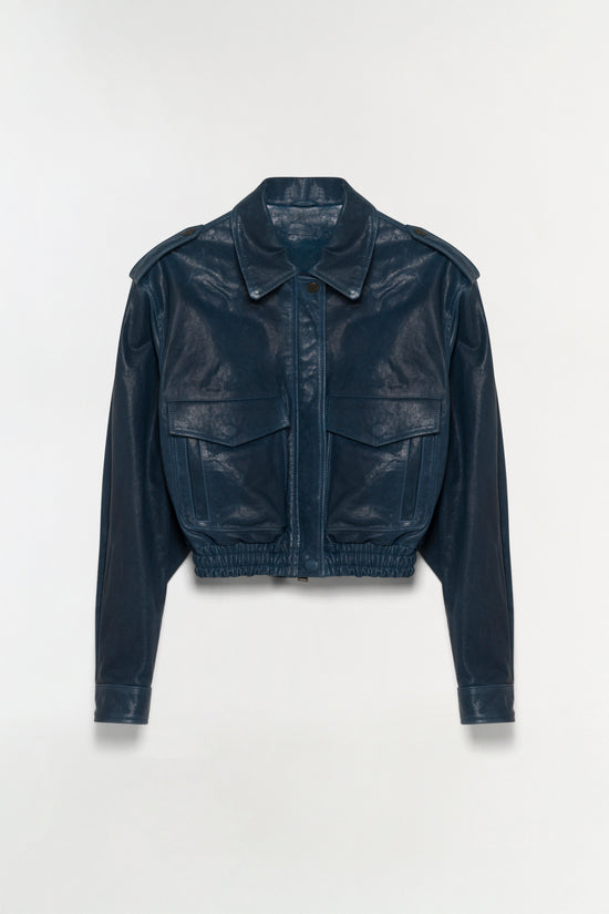 Roland Leather Cropped Jacket