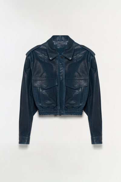 Roland Leather Cropped Jacket – SIMKHAI