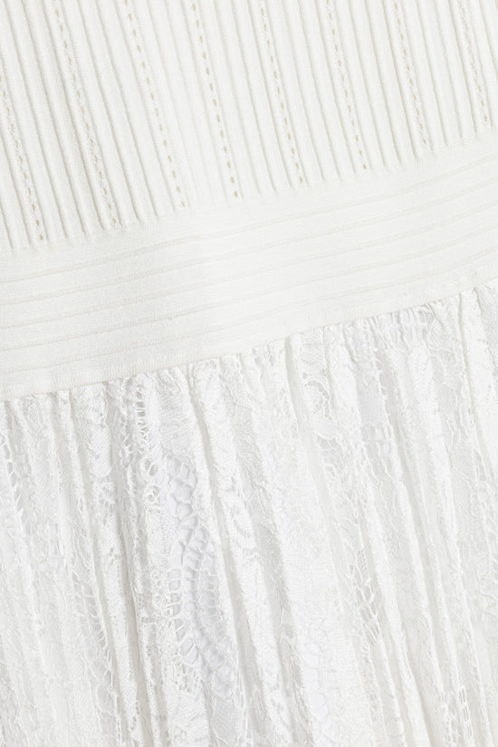 Ellis Knit Lace Mini Dress