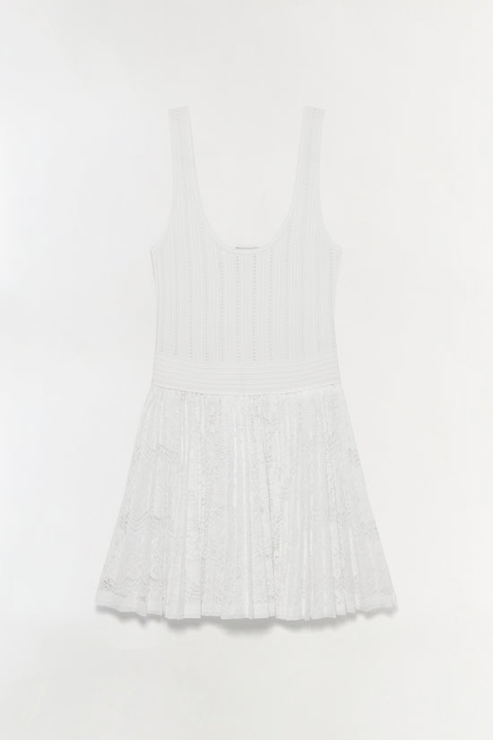Ellis Knit Lace Mini Dress
