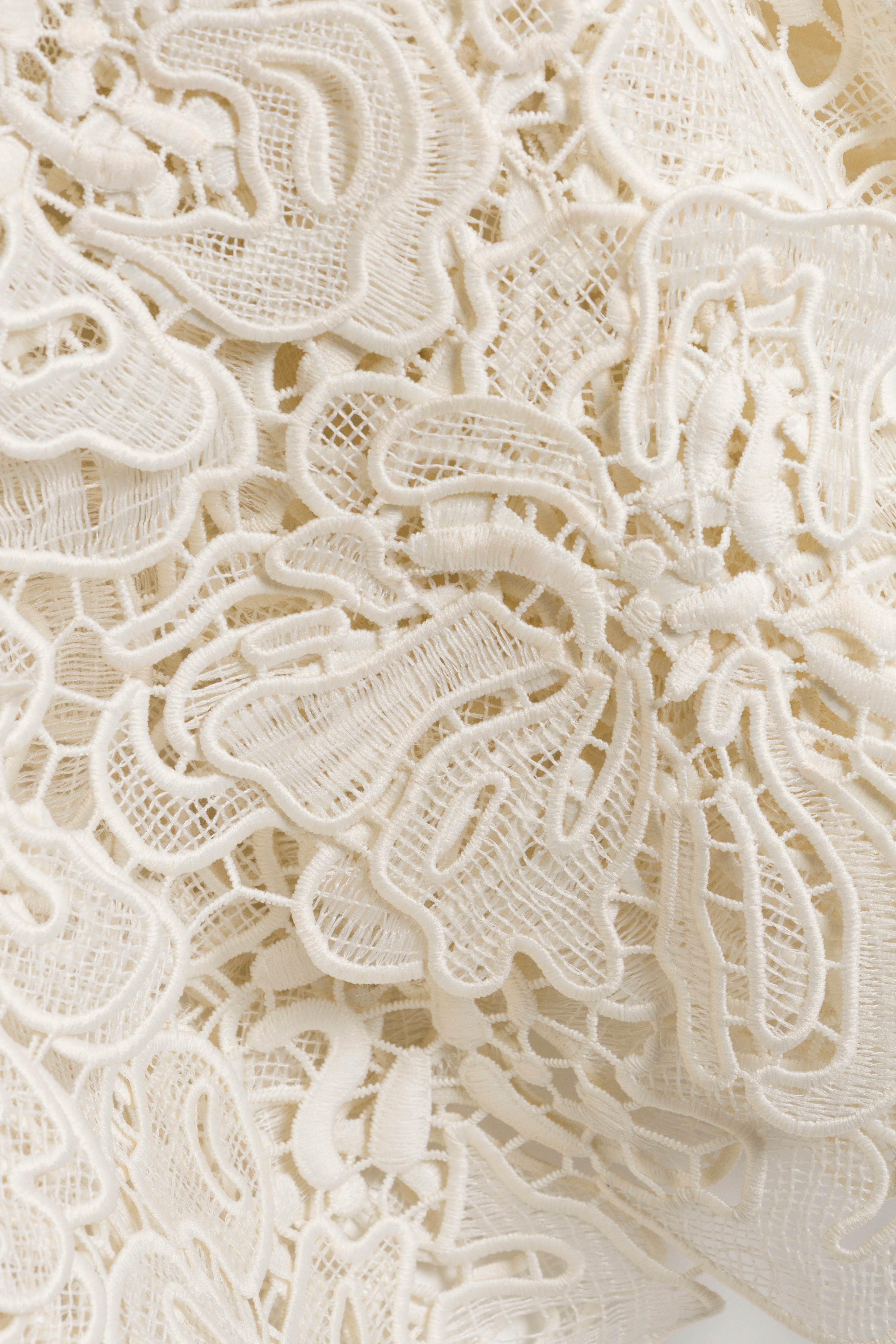 SIMKHAI Women's Novelle Lace Mini Dress - White - Size M SIMKHAI Women's Novelle Lace Mini Dress - White - Size M