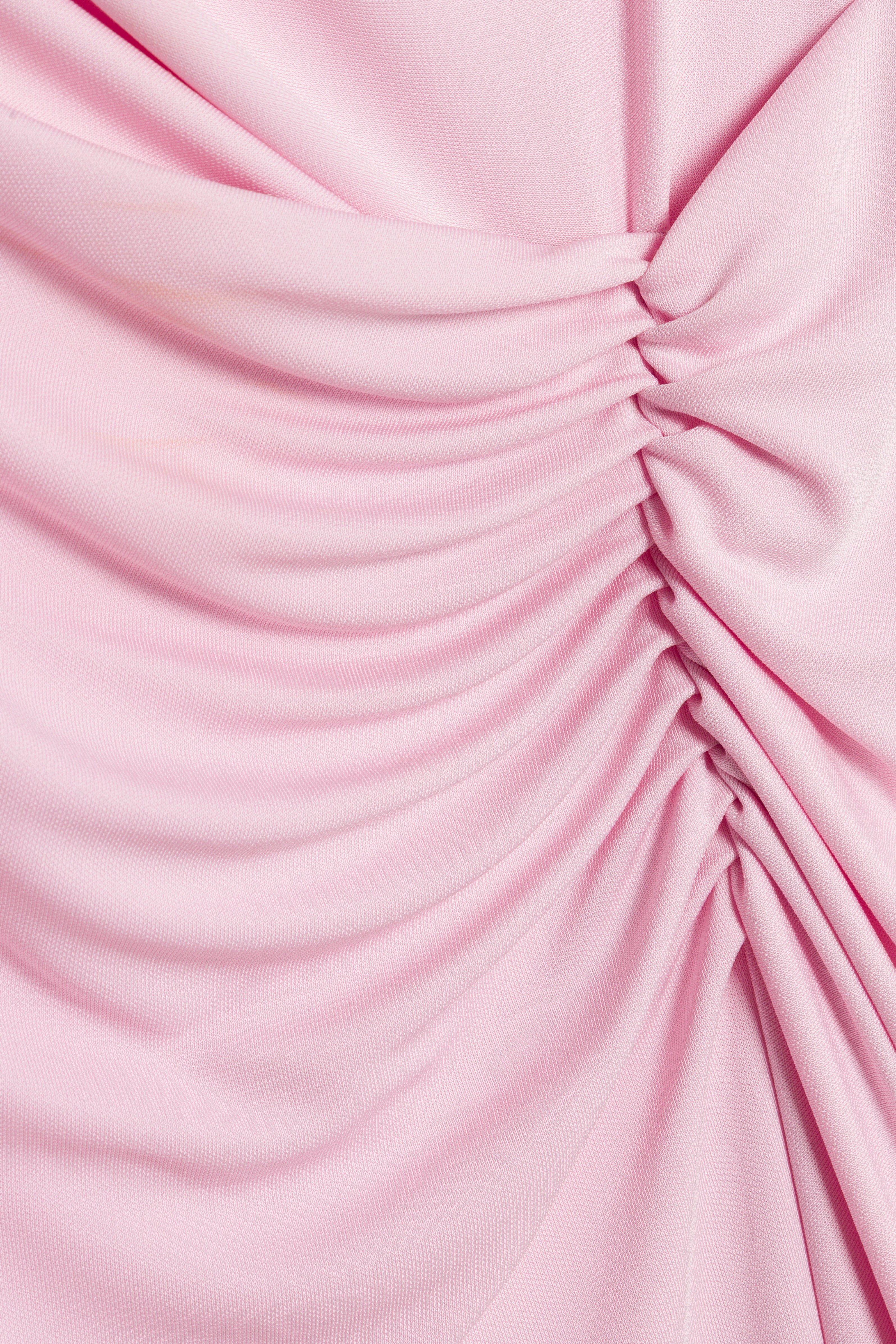 SIMKHAI Acacia Draped Jersey Midi Dress in Pink - Size S SIMKHAI Acacia Draped Jersey Midi Dress in Pink - Size S