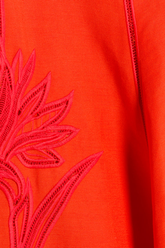 Ellery Embroidered Bustier Midi Dress