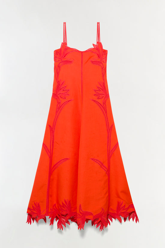 Ellery Embroidered Bustier Midi Dress