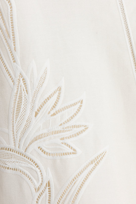 Ellery Embroidered Bustier Midi Dress