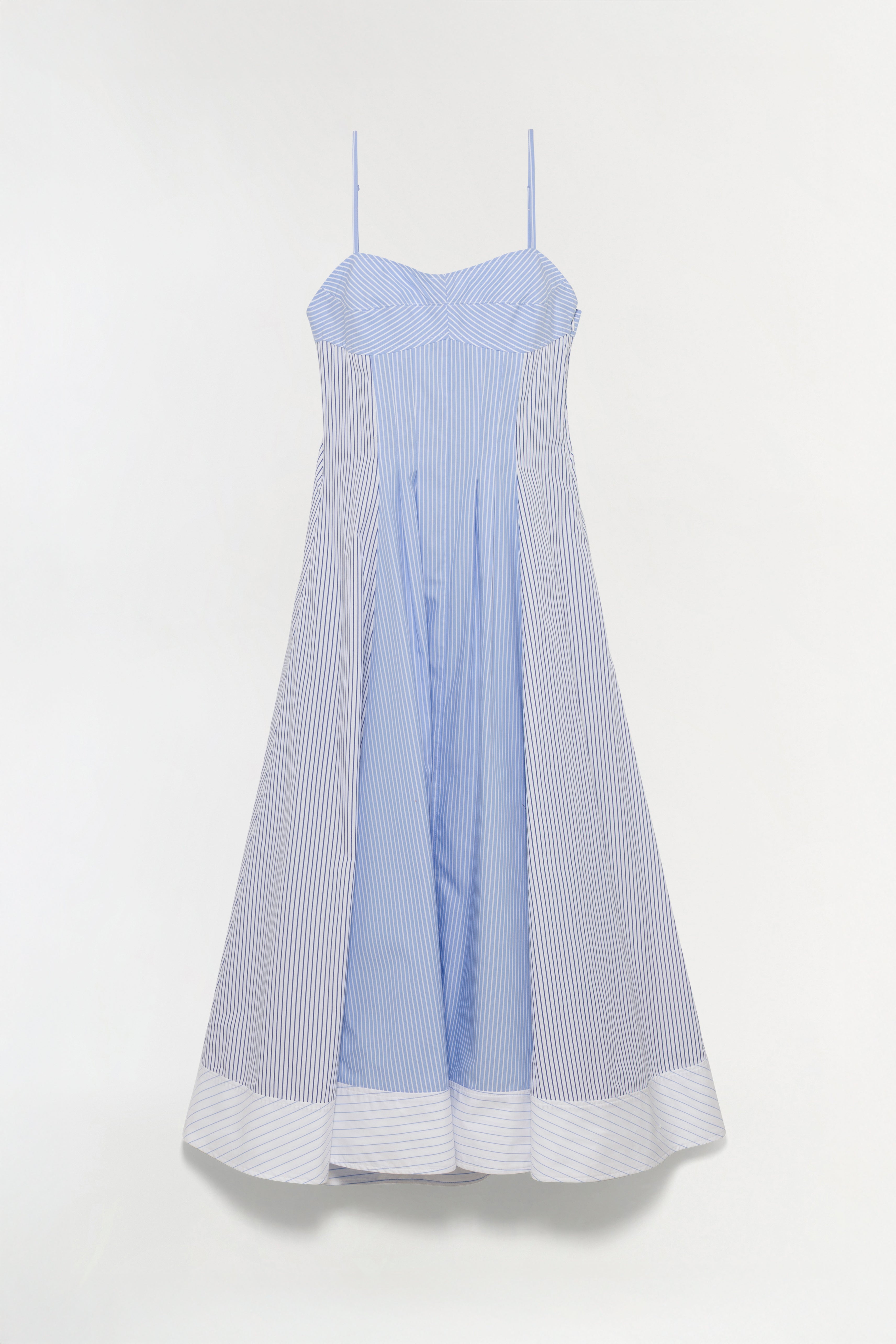 blue and white cotton midi dress Lovely Blue and White Dress - Floral Print Dress -Midi Dress