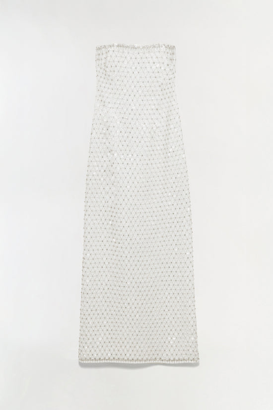 Vanessa Embellished Bustier Midi Dress