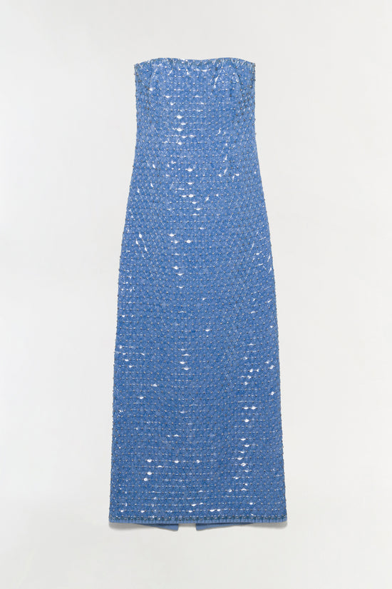 Vanessa Embellished Bustier Midi Dress