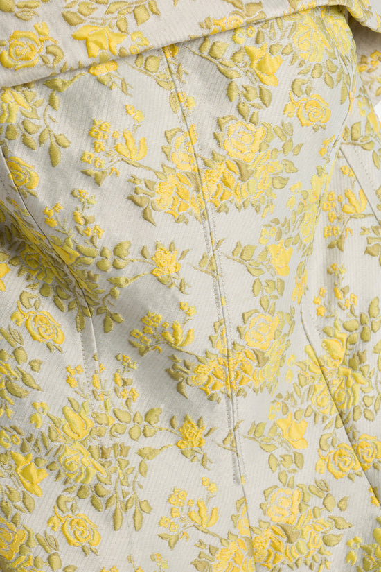 Octavia Jacquard Strapless Gown