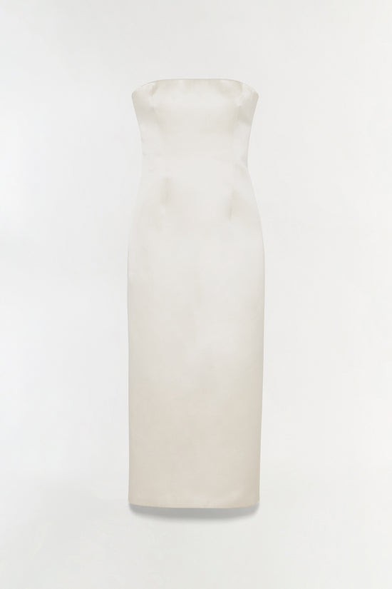 Enid Satin Bustier Midi Dress