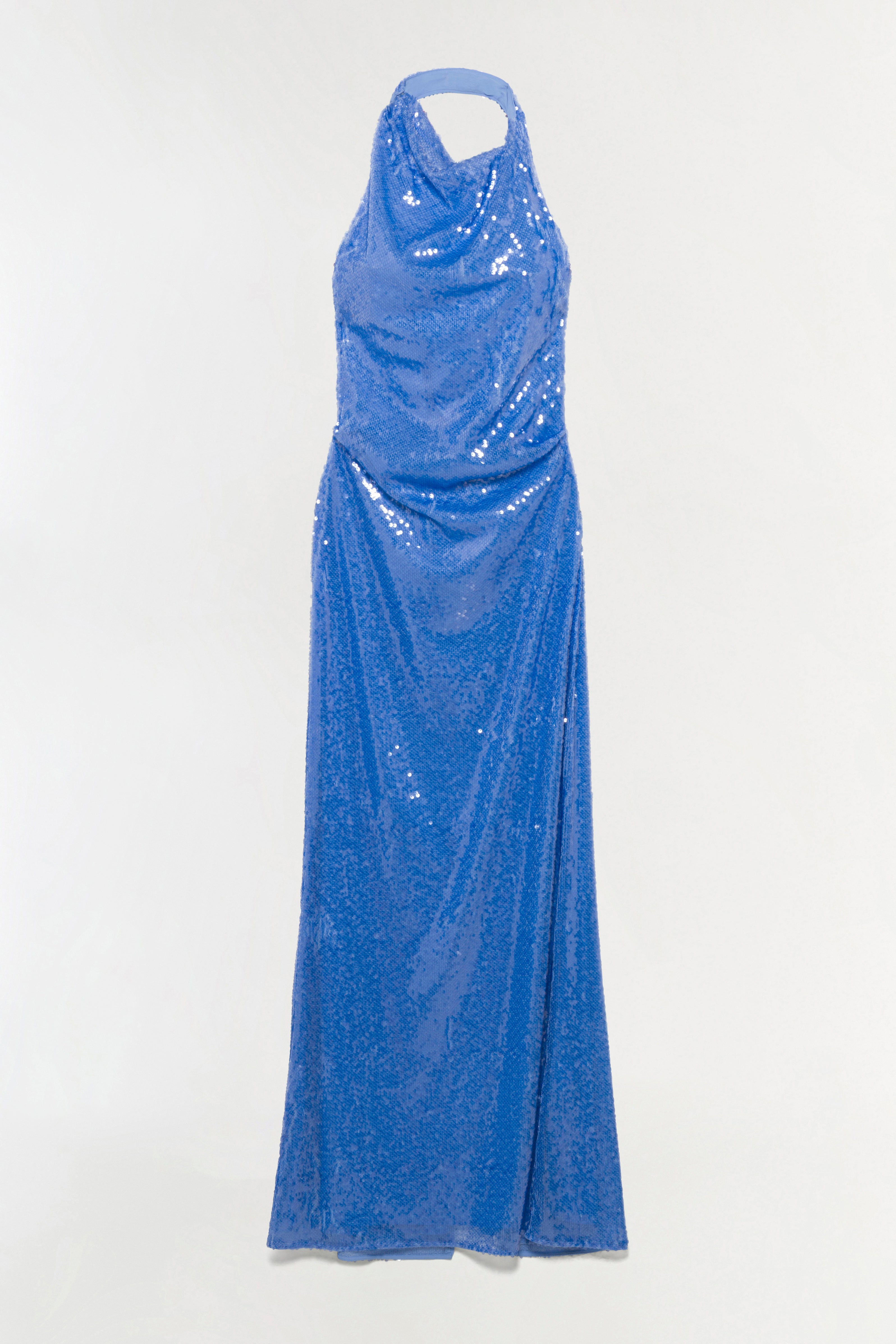 jonathan simkhai sequin draped dress JONATHAN SIMKHAI Sequin Draped Front Gown in Magenta Combo | FWRD