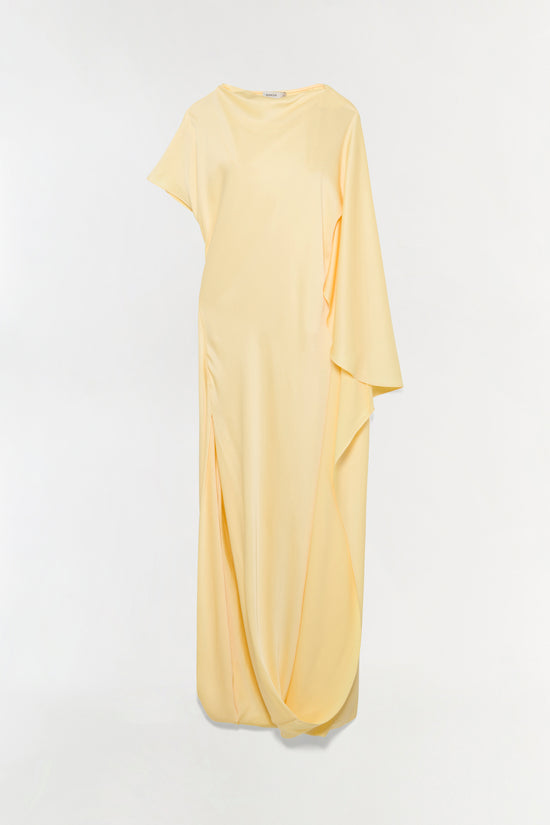 Reannon Draped Satin Gown – SIMKHAI Reannon Draped Satin Gown – SIMKHAI