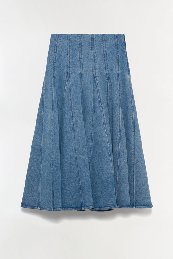 Taylan Structured Denim Midi Skirt