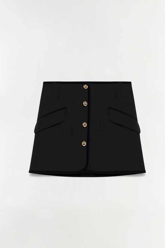 Astor Velvet Trimmed Mini Skirt