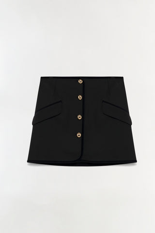 Astor Velvet Trimmed Mini Skirt