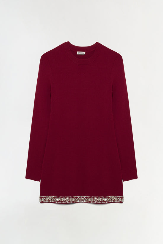 Farley Embellished Knit Mini Dress