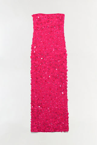 Serafina Strapless Embellished Gown