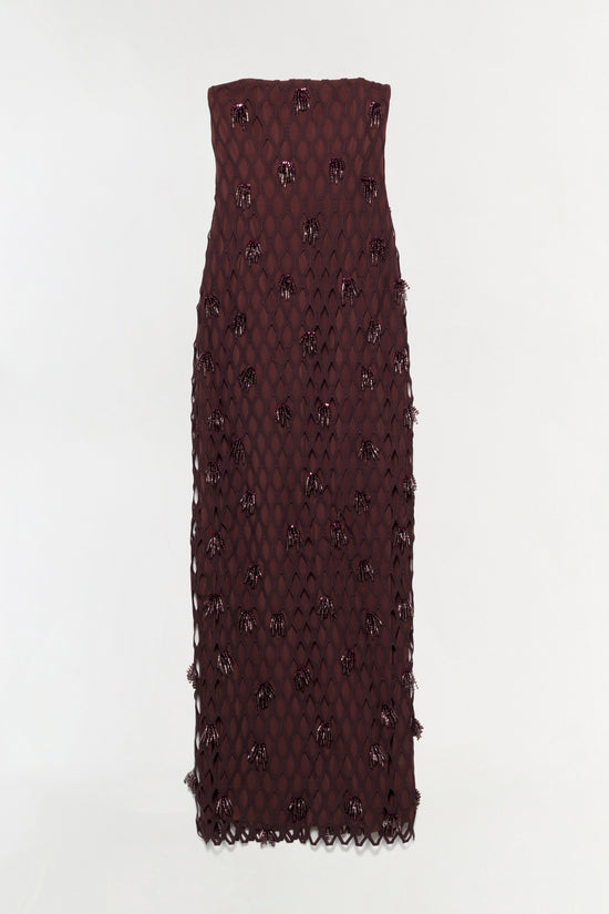 Iridessa Embellished Lattice Bustier Gown