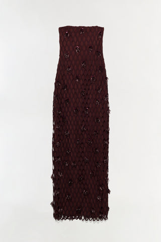 Iridessa Embellished Lattice Bustier Gown