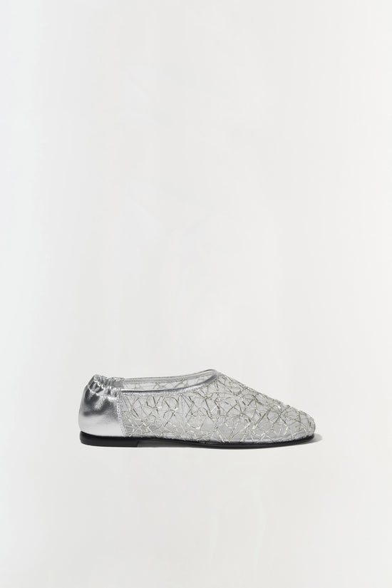 Eden Metallic Lace Flat