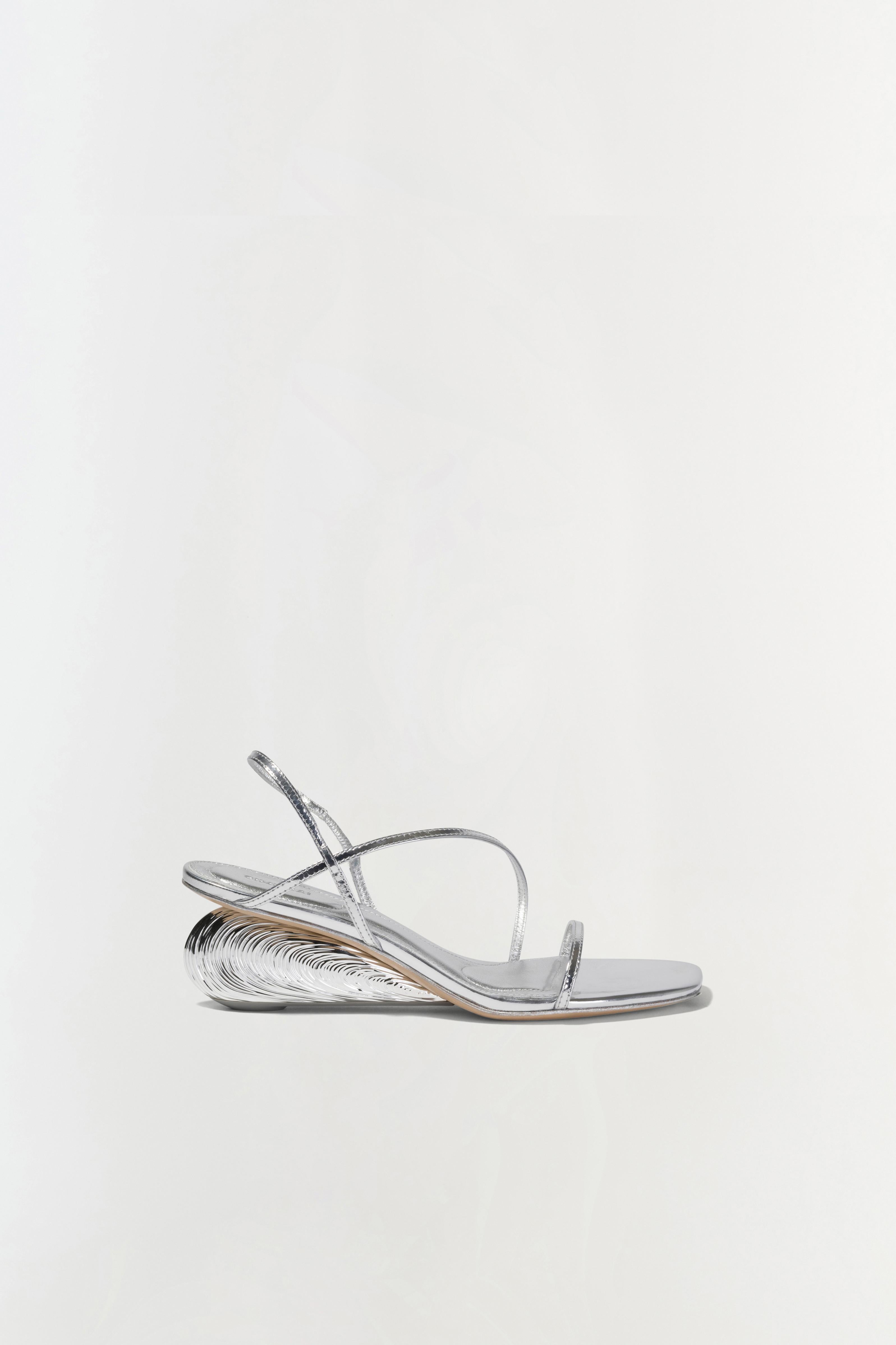 silver wedge dress sandals Alex Marie Women's Wedges