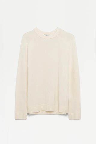 Ivory Carlton Long Sleeve Crewneck Sweater - SIMKHAI