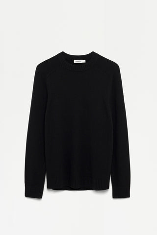 Black Carlton Long Sleeve Crewneck Sweater - SIMKHAI