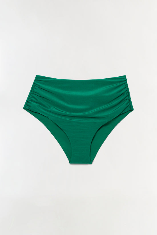 Teya High Waisted Ruched Bikini Bottom