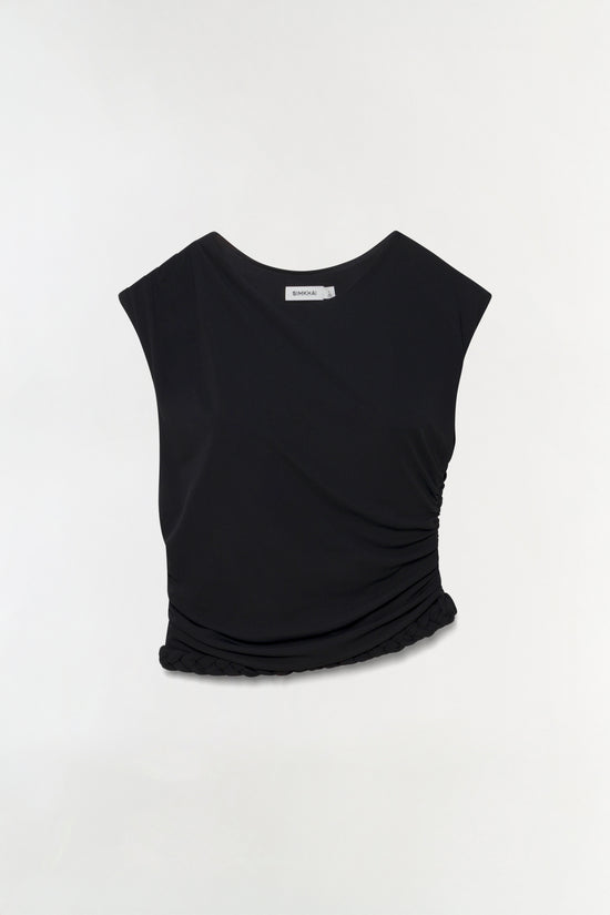 Valen Draped Jersey Top