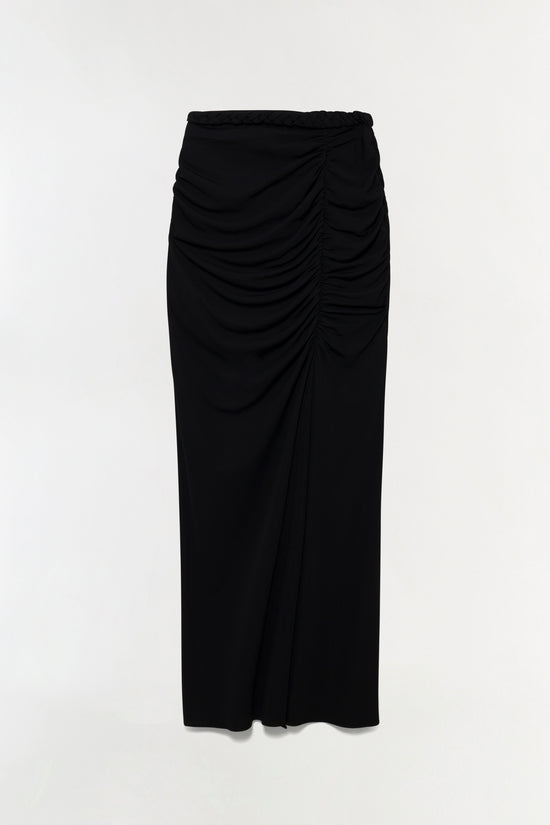Juna Draped Jersey Midi Skirt