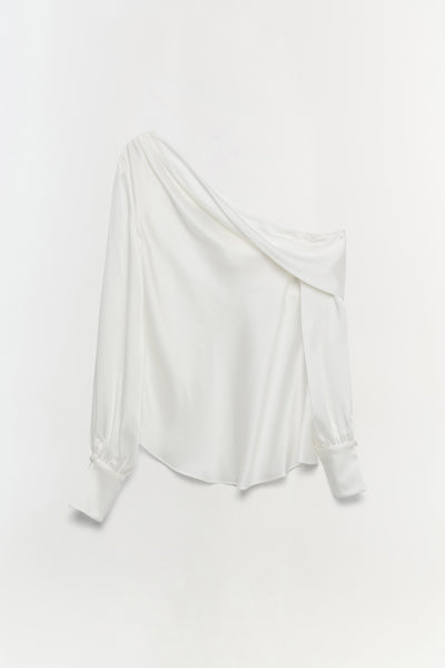 akiki/アキキ/tie&cropped blouse/white tie&cropped blouse/brown - akiki