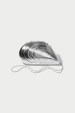 Bridget Metal Oyster Clutch