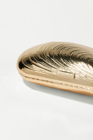 Bridget Metal Oyster Clutch