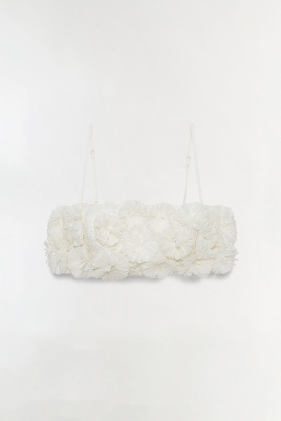 Delia Floral Raffia Bra Top