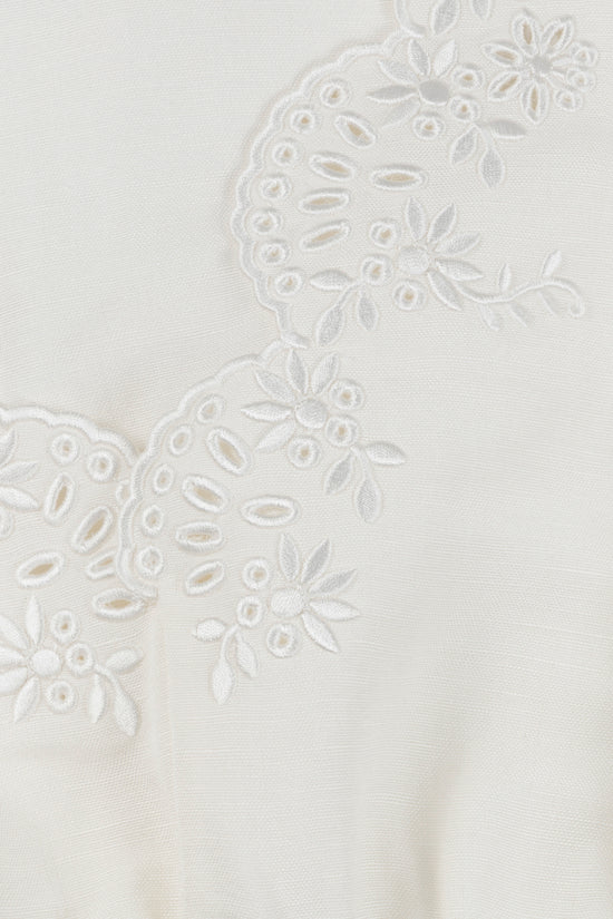 Delphina Embroidered Linen Knit Top