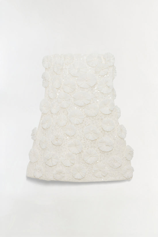 Holland Floral Raffia Bustier Mini Dress