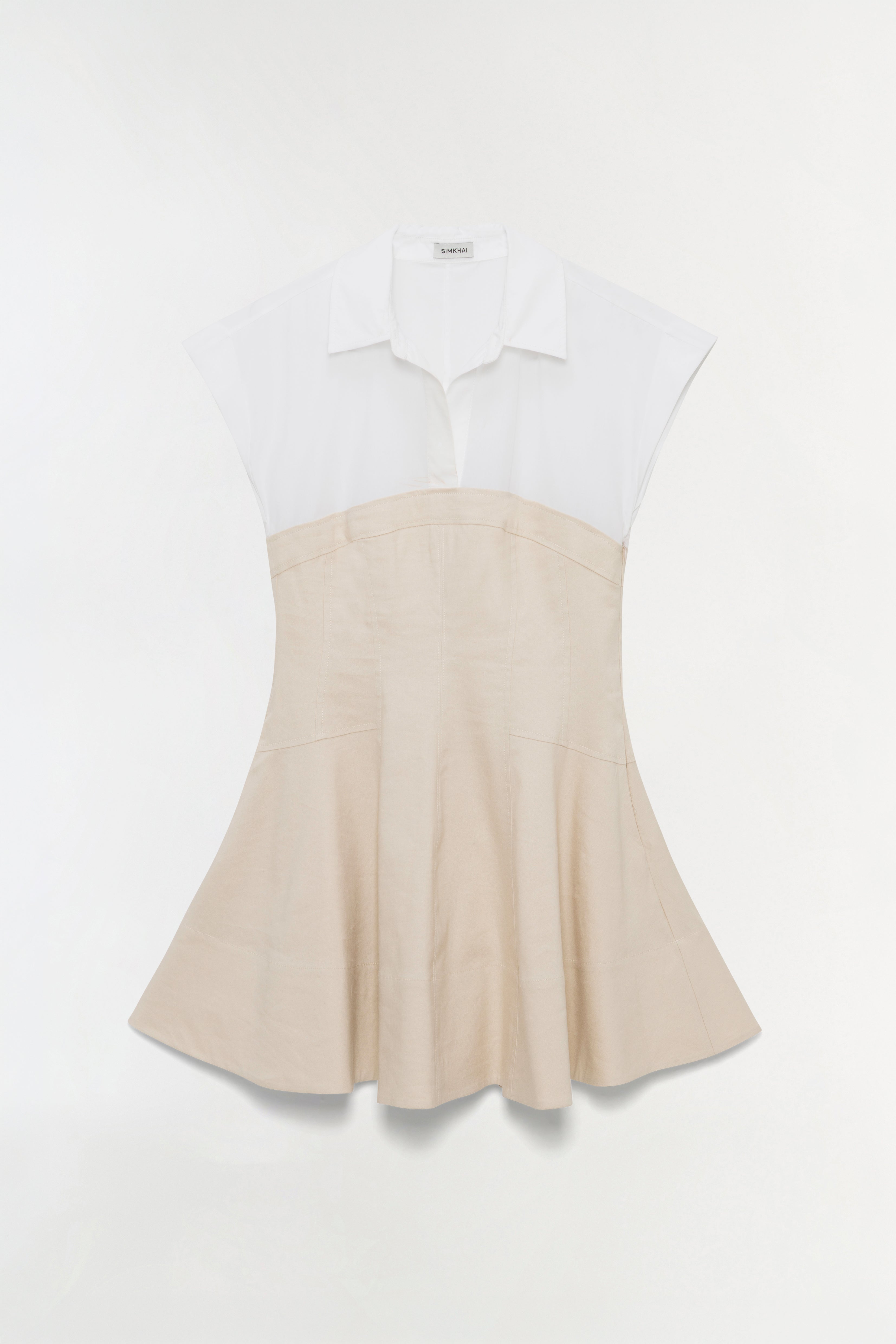 simkhai linen dress Simkhai, Gillian linen-blend midi dress, Women, White, US 8, Dresses
