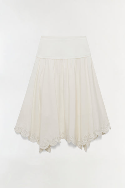 Haven Embroidered Linen Knit Skirt – SIMKHAI