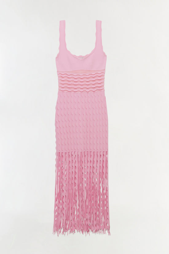 Brionne Scalloped Knit Midi Dress