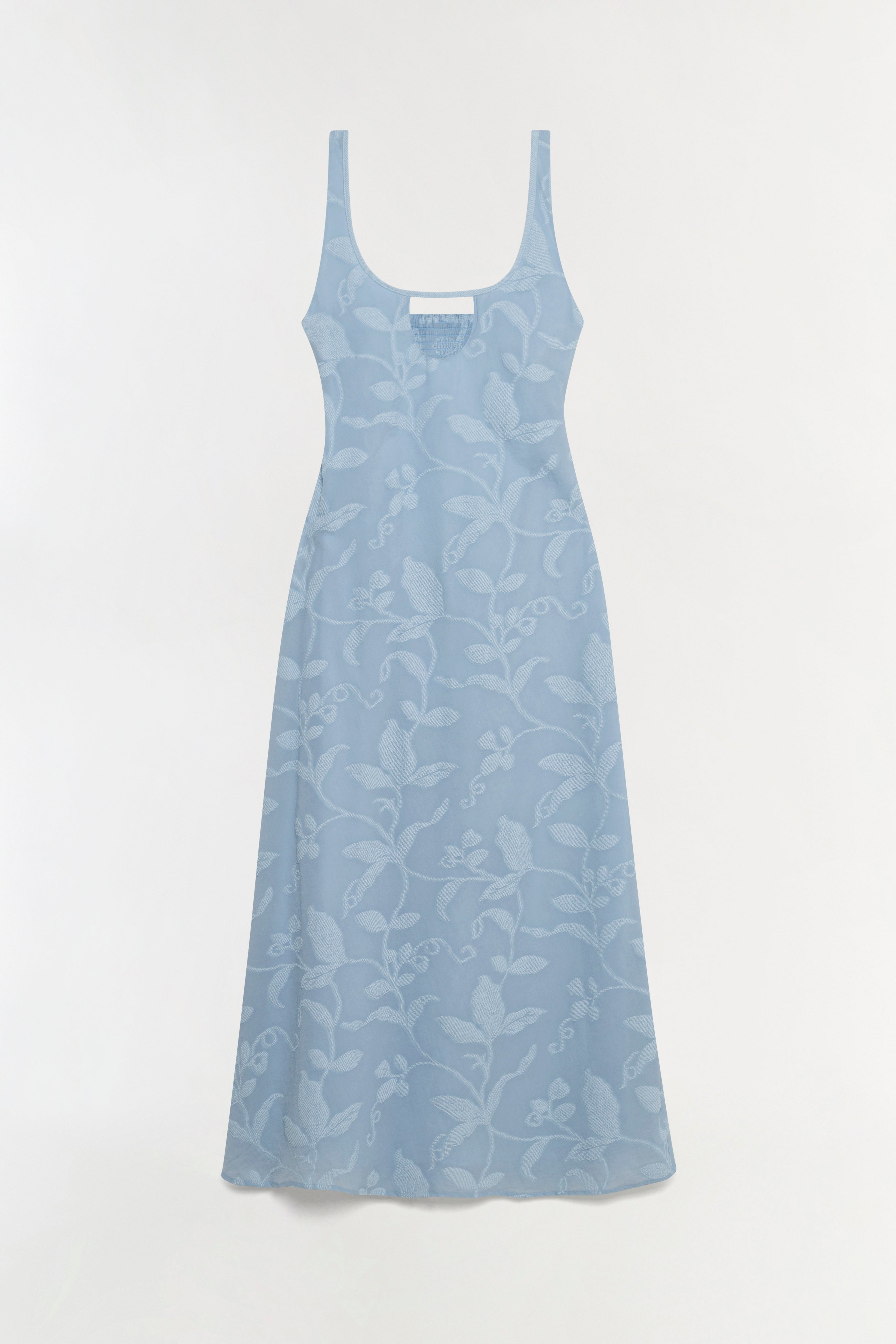simkhai rosalie jacquard midi dress SIMKHAI Women's Rosalia Jacquard Midi Dress in Sky, Size 00