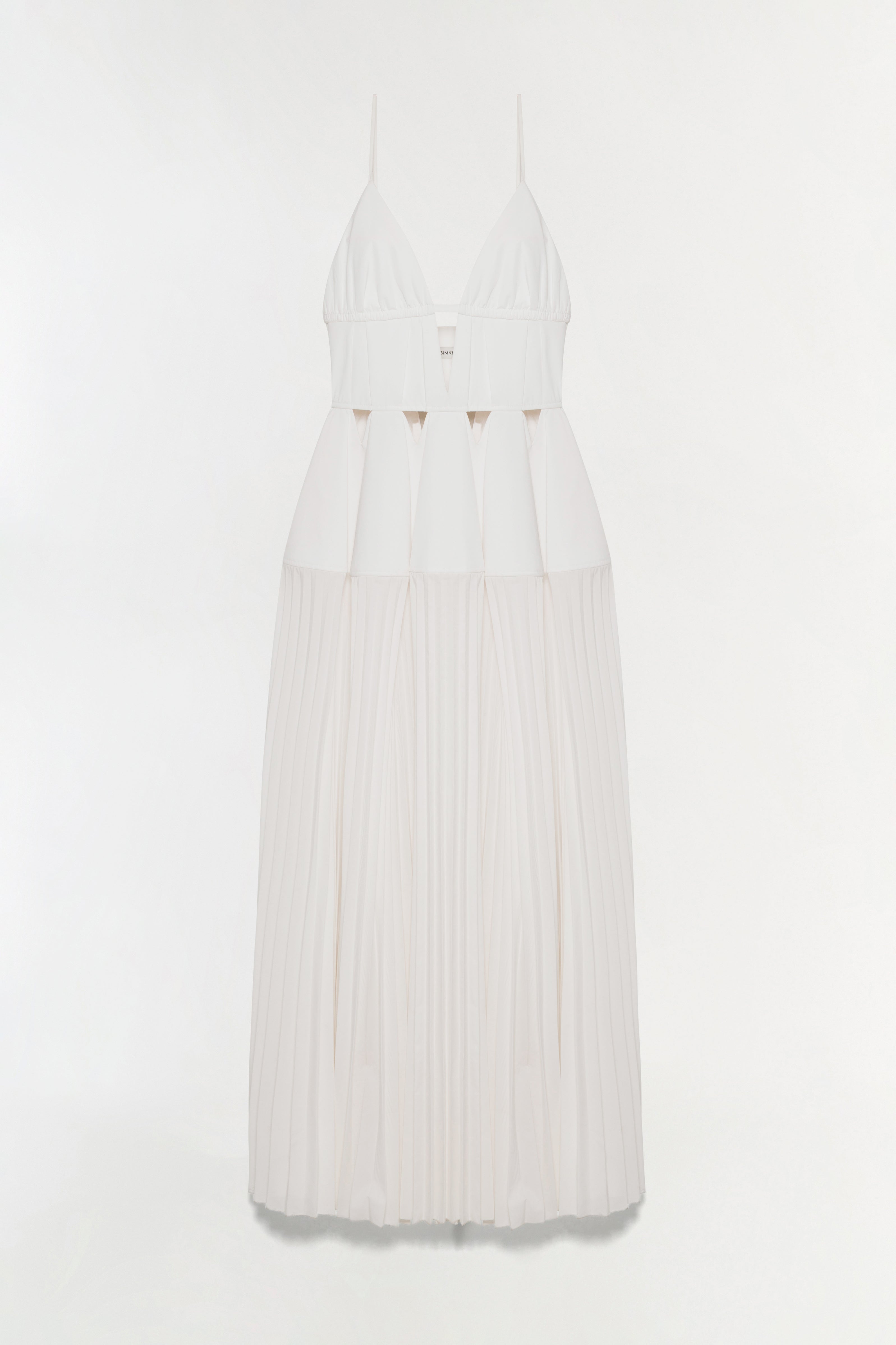 self portrait amelia pleated lace dress Belted crystal-embellished pleated lace mini dress - cream