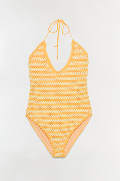 Karoline Crochet Halter One Piece – SIMKHAI