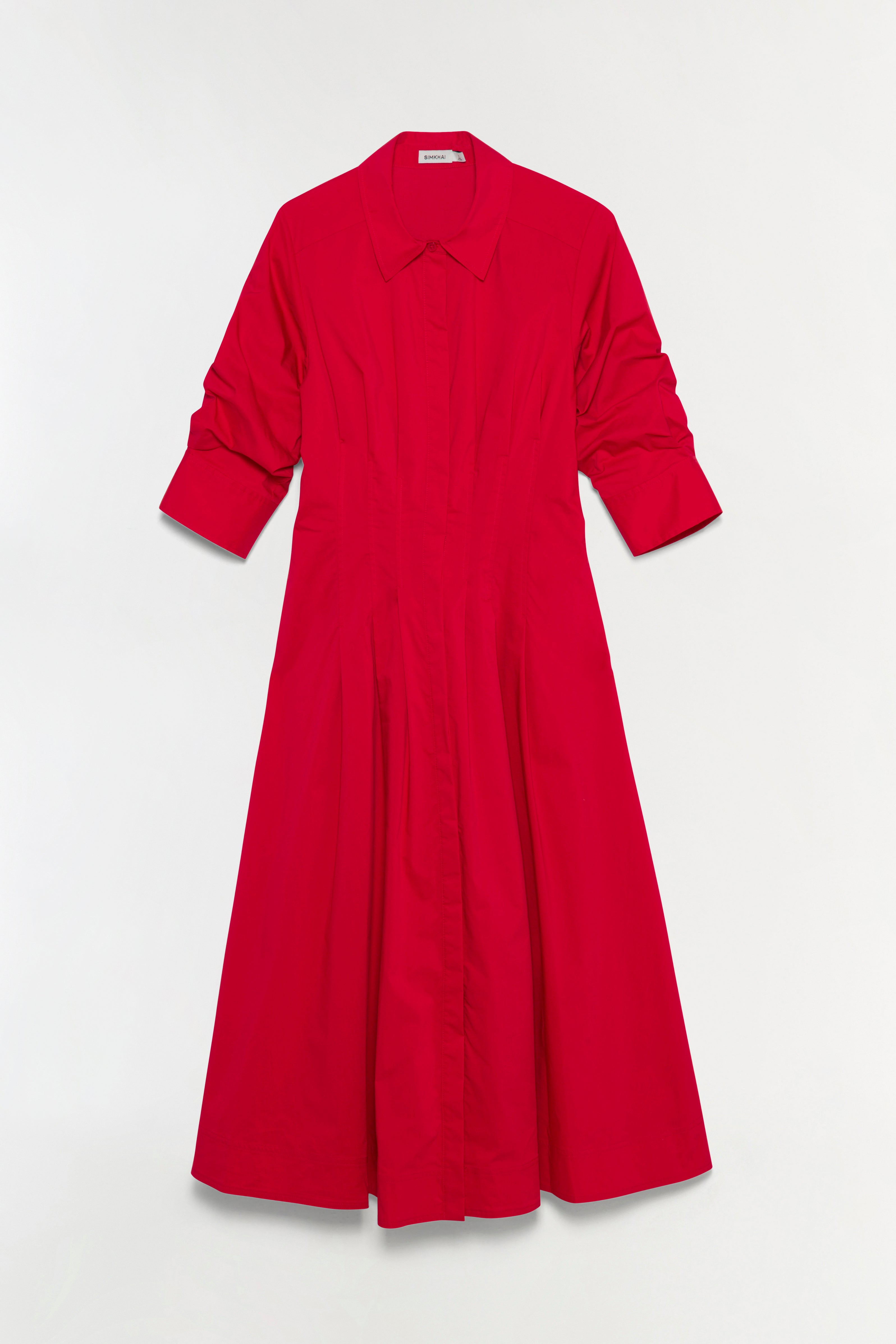 jazz cotton midi dress Jazz Cotton Pintuck Midi Dress SIMKHAI